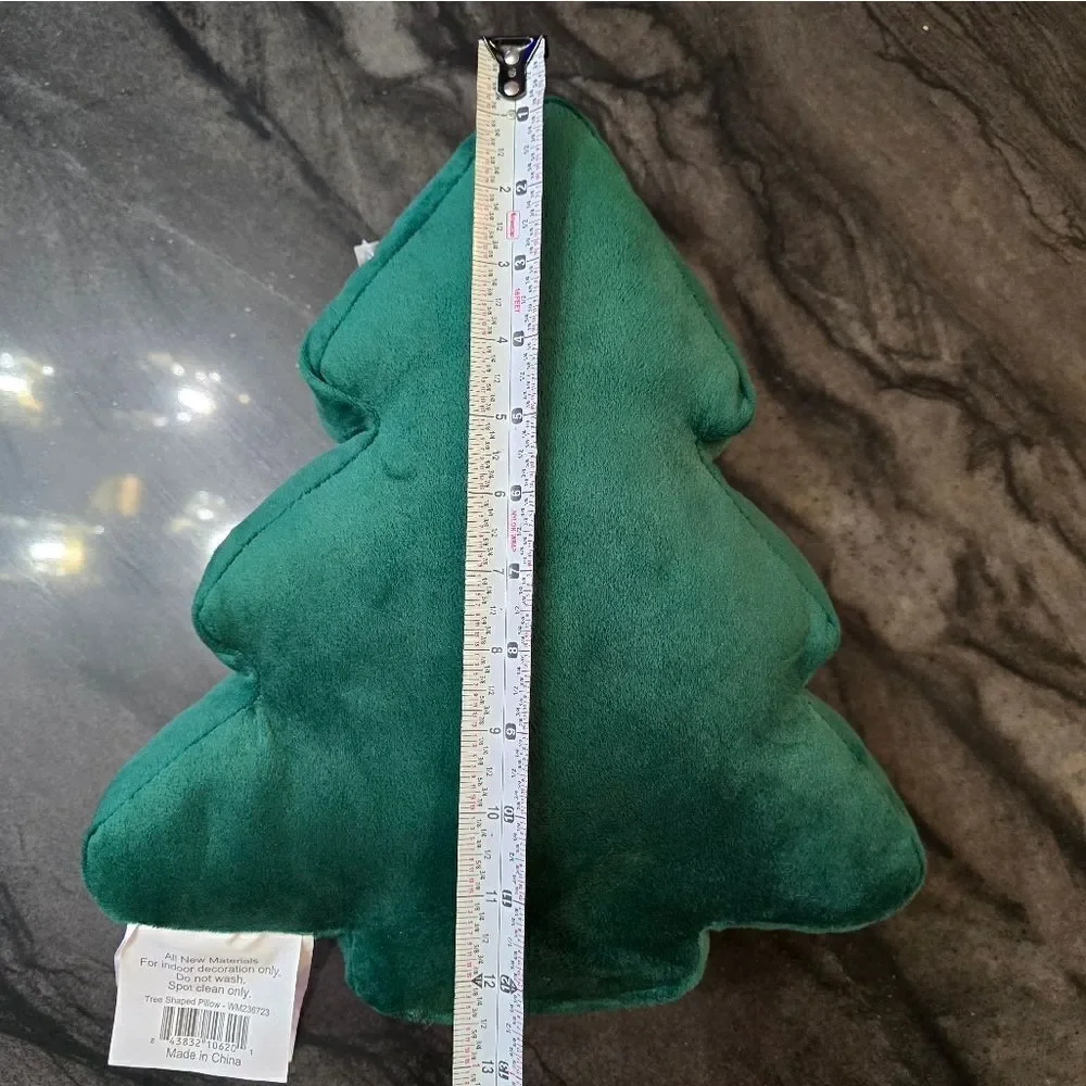 Holiday Time Green Holiday Pillows with Christmas Tree Design